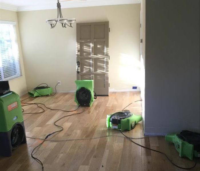 Drying equipment in room.