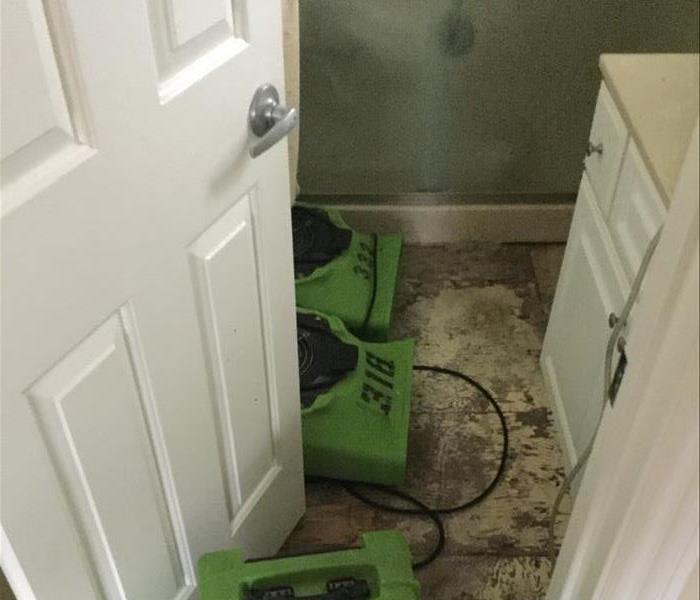 Drying equipment in bathroom.