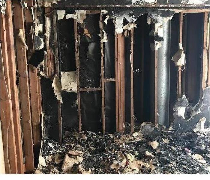 A home with fire damage